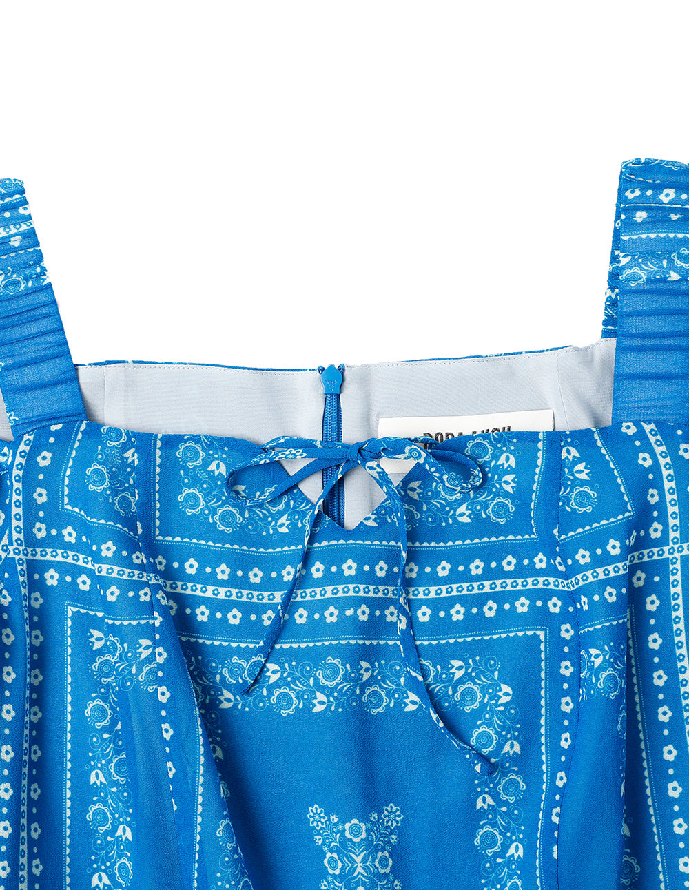 BORA AKSU Damascus Pattern Off-The-Shoulder Printed Dress