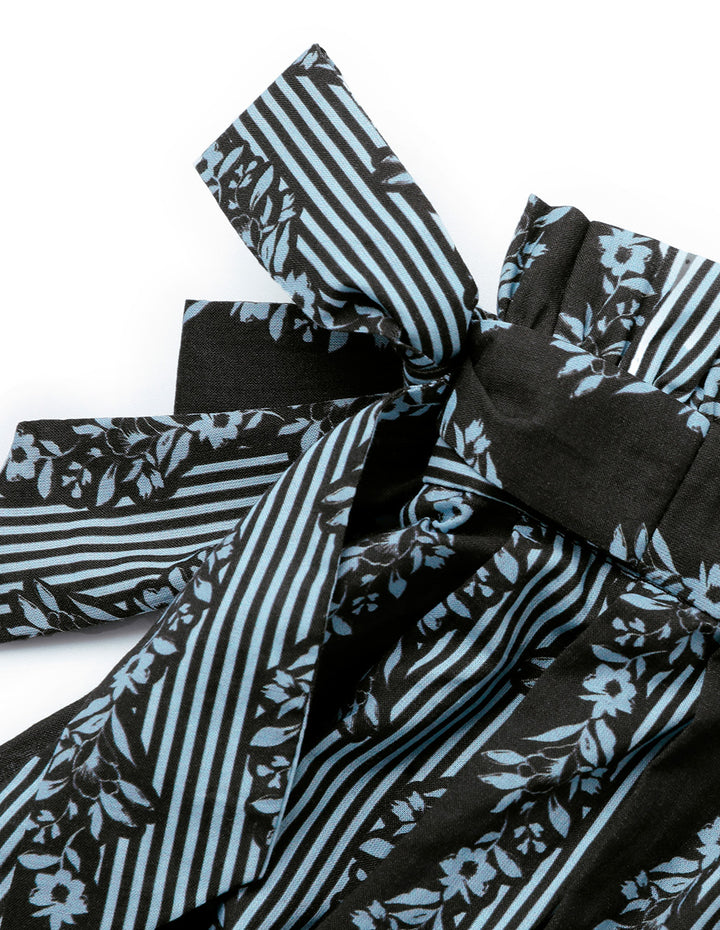 BORA AKSU Lapel Off-Shoulder Printed Shirt Top