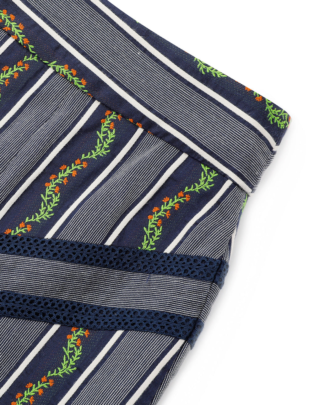 BORA AKSU Lace-Embellished Jacquard Skirt