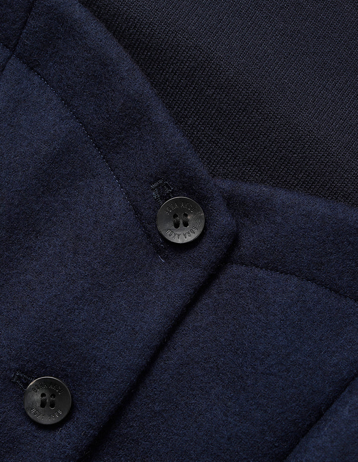 BORA AKSU Round-Collar Long-Sleeve Curved Splicing Knitted Pullover