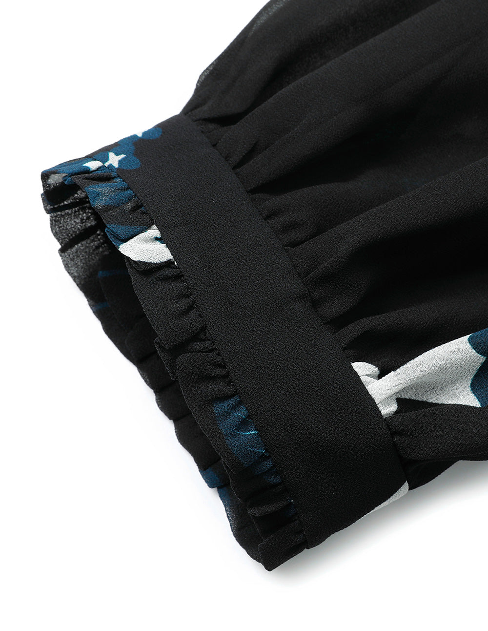 BORA AKSU Puff Sleeves, Lapel Ruffles Blouse