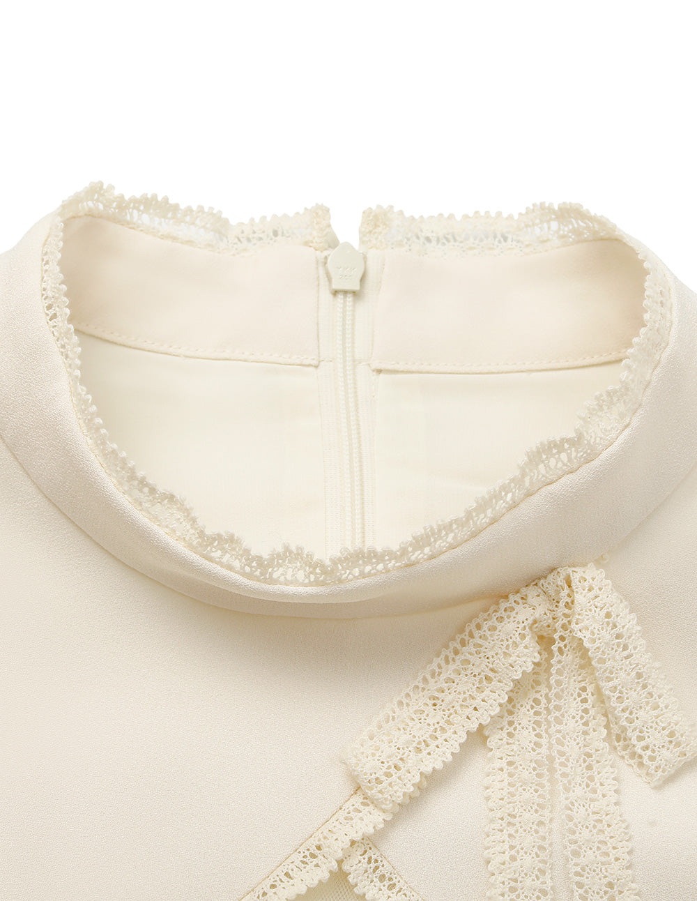 BORA AKSU Stand-Collar Puff Sleeve Ruffle-Trimmed Pleated Midi Dress