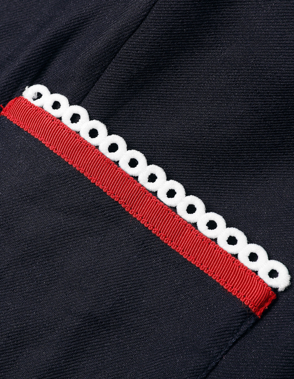 BORA AKSU Square Collar Lace Colour Block Short Coat