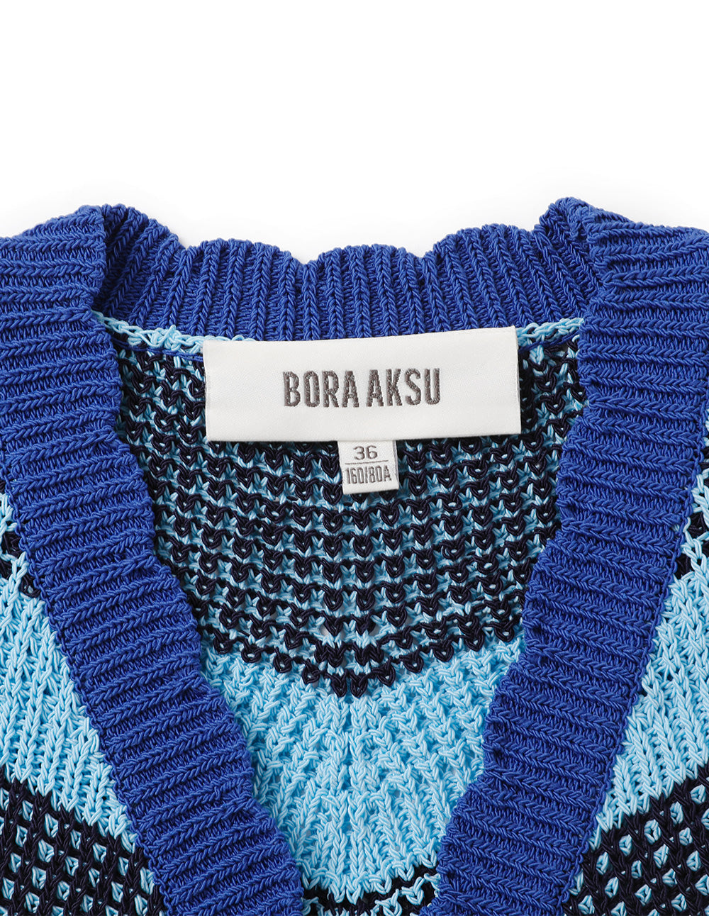 BORA AKSU Mid-Colour Striped V-Neck Long-Sleeved Knitted Cardigan