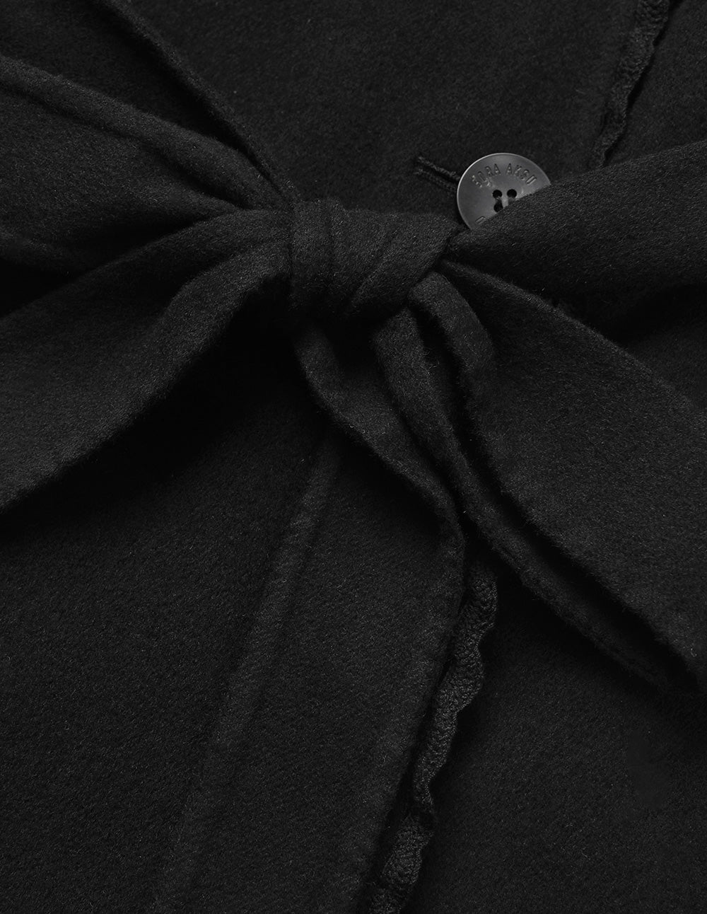 BORA AKSU Lapel Knitted-Sleeve Splicing Double-Breasted Coat