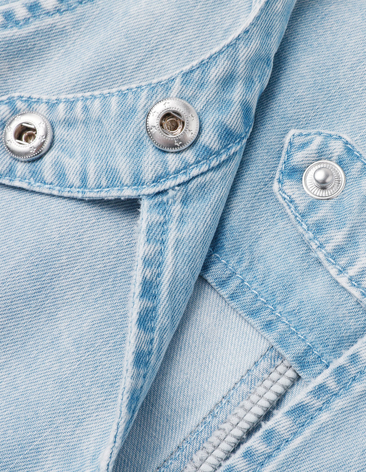 BORA AKSU Simple Waisted Denim Dress