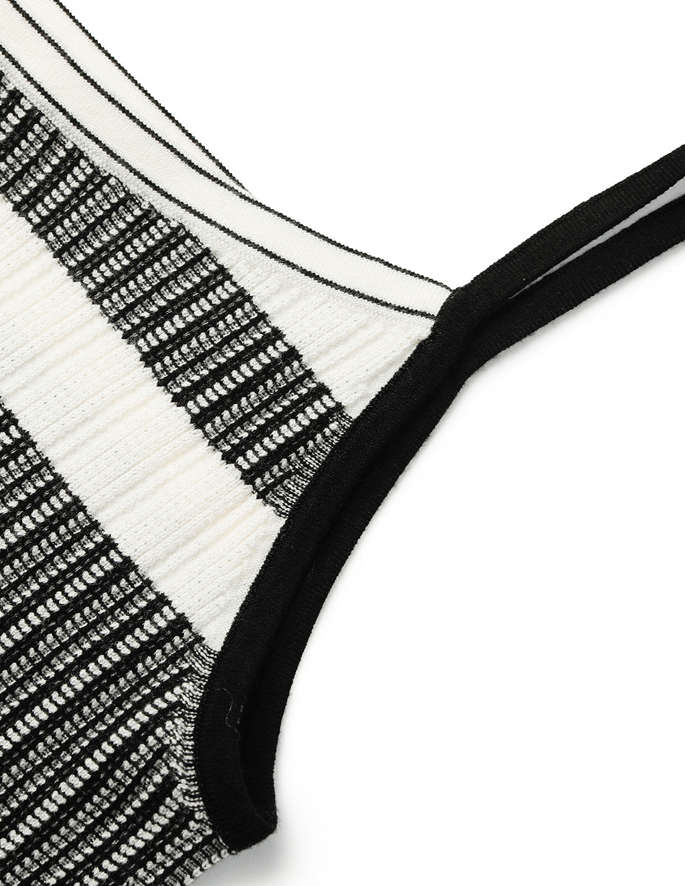 BORA AKSU Black & White Striped Slim Knit Tank Top
