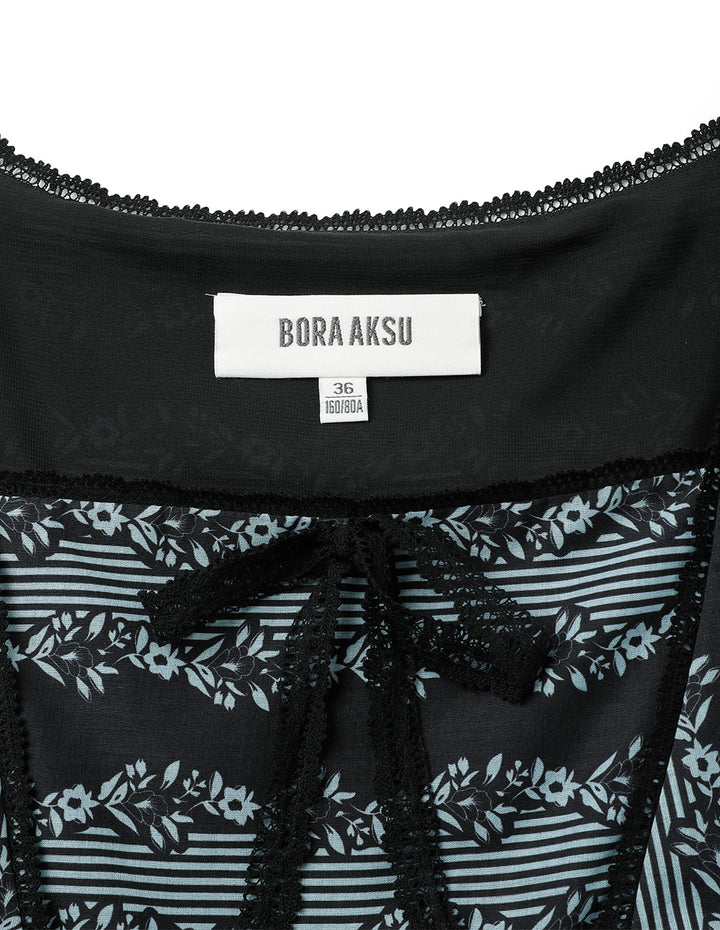 BORA AKSU Printed Babydoll Dress