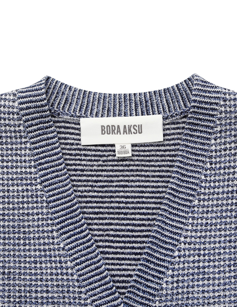 BORA AKSU V-Neck Striped-Trim Tweed Multi-Pockets Wool Cardigan