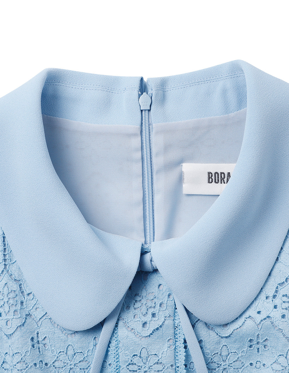 BORA AKSU Peter Pan Collar Waisted Lace Dress