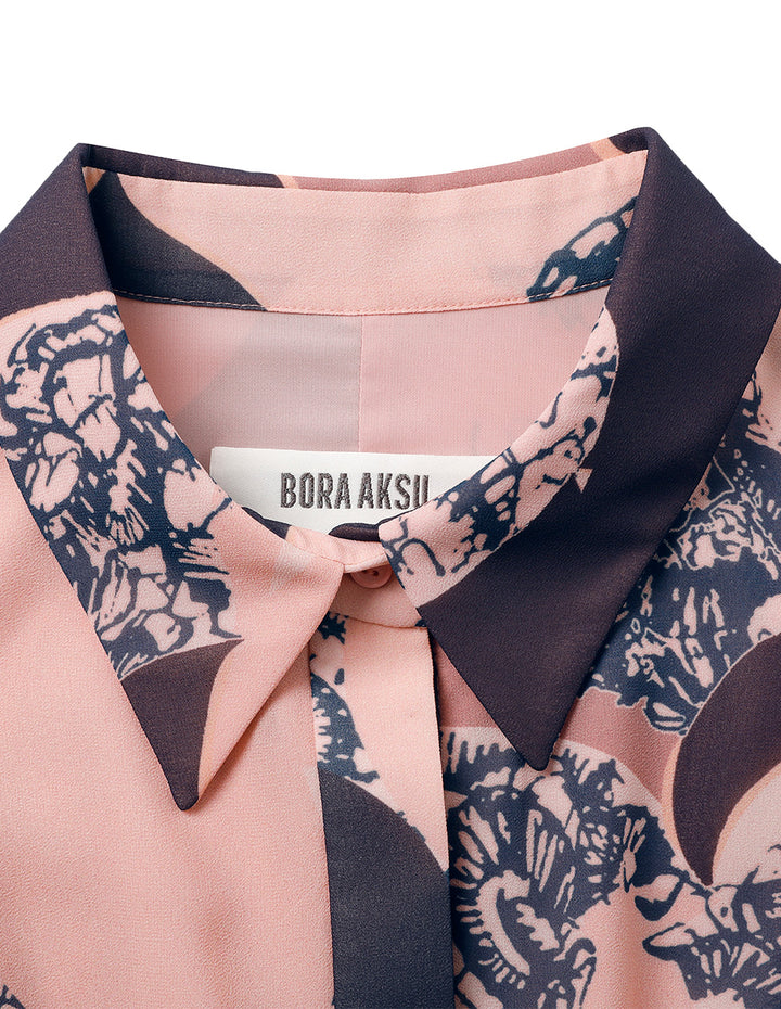 BORA AKSU Puff-Sleeved Bow-Embellished Printed Dress