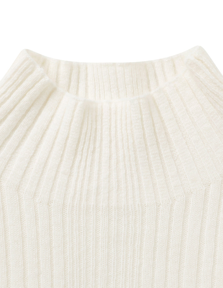 BORA AKSU Mid-High Collar Slim Fit Cashmere Pullover