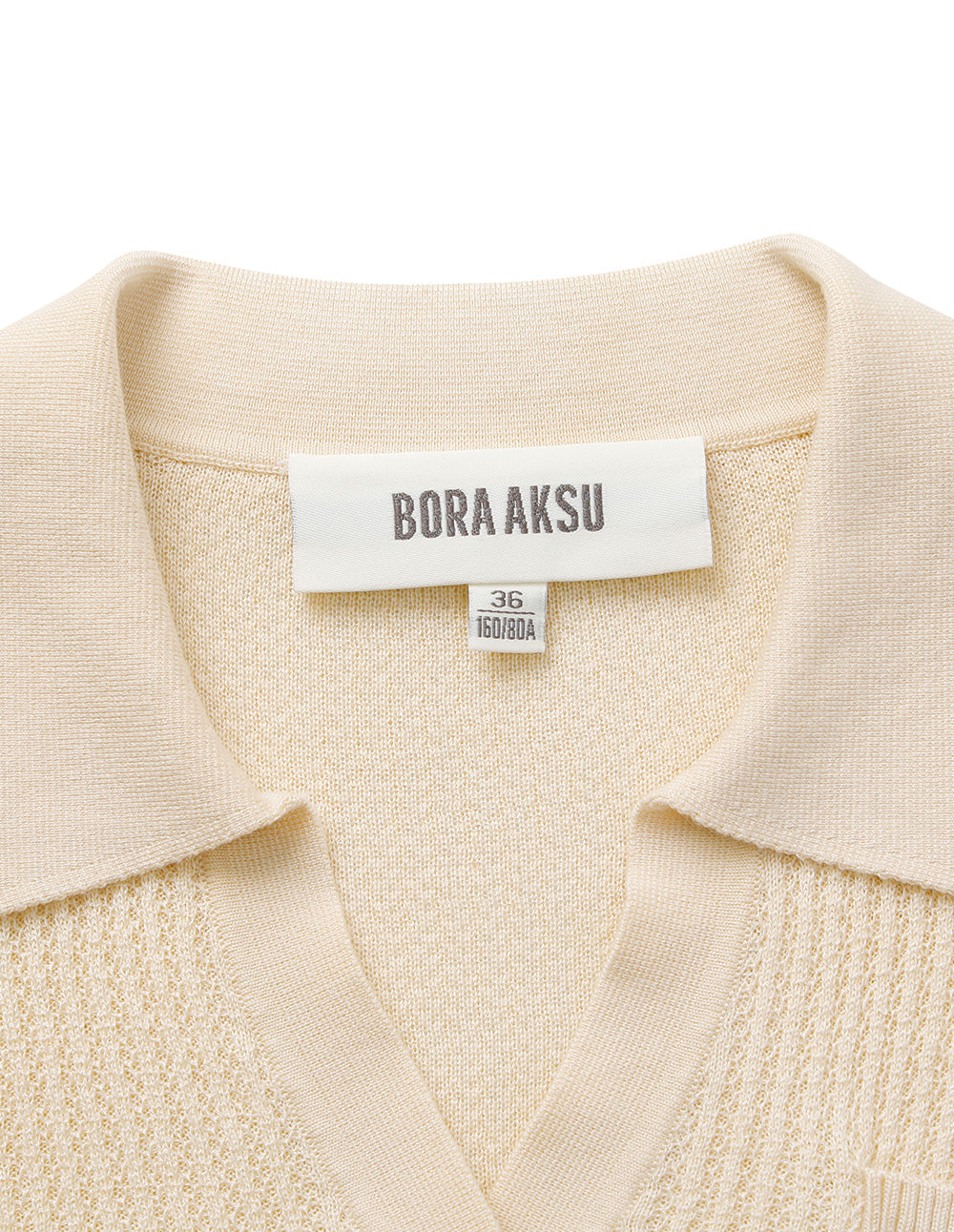 BORA AKSU V-Neck Silk Blend Striped Tweed Knitted Pullover