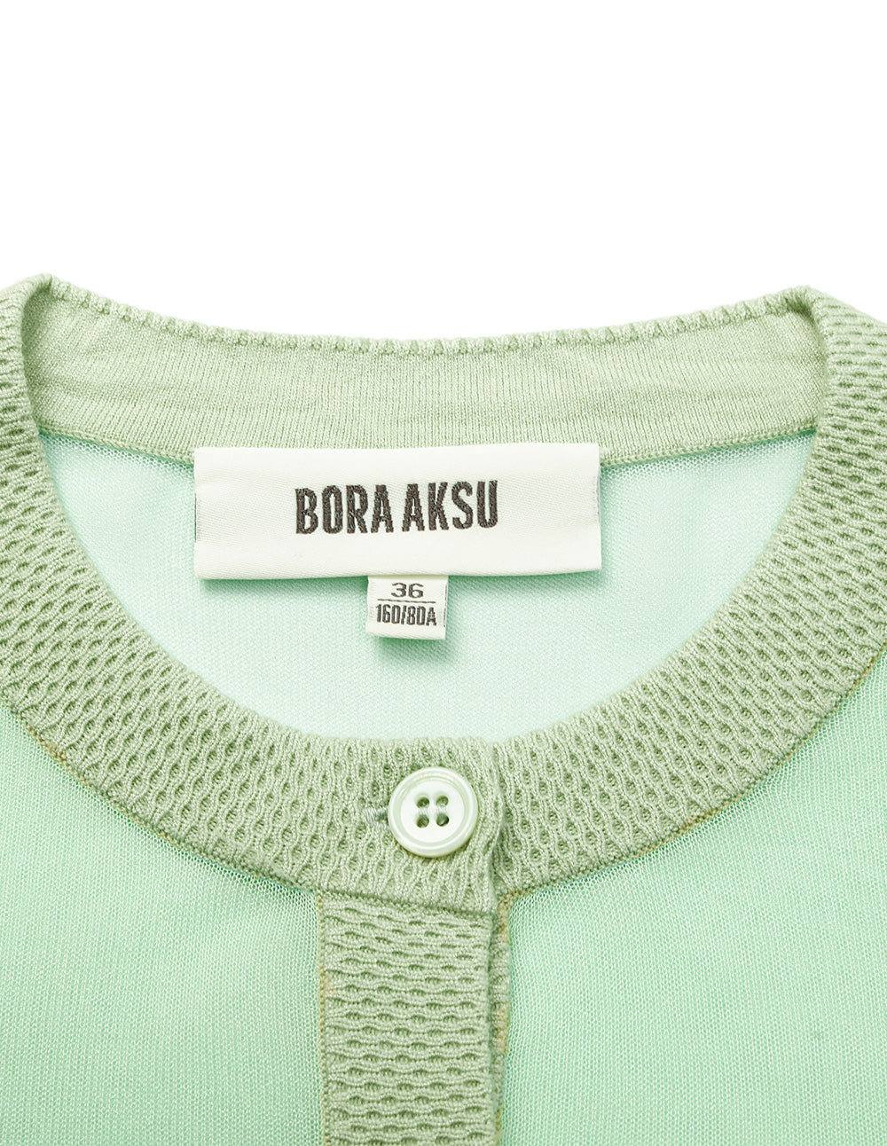 BORA AKSU Round Neck Long-Sleeved Patchwork Knitted Cardigan