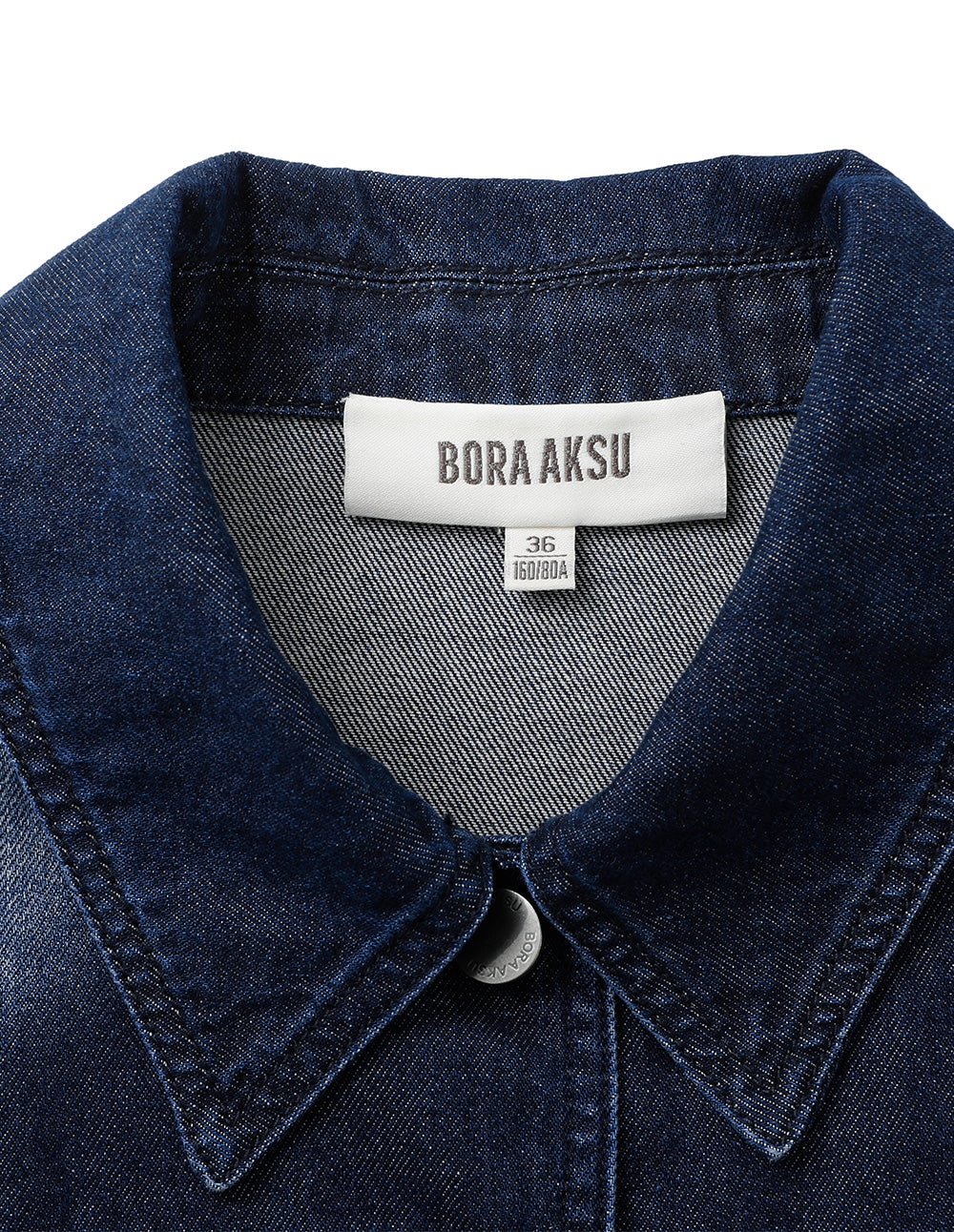 BORA AKSU Printed Patchwork Distressed Denim Washed Jacket