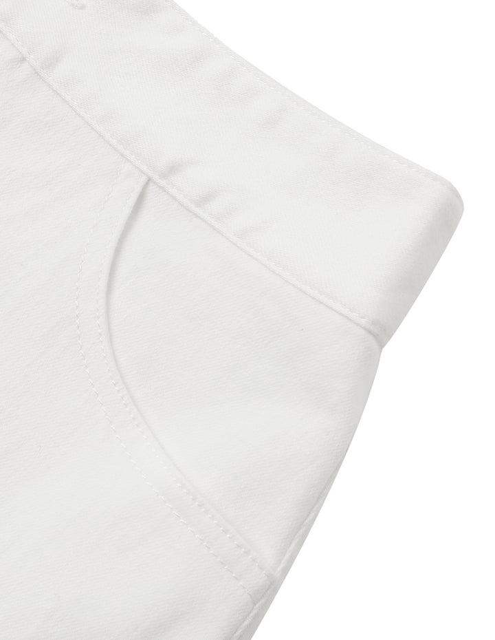 BORA AKSU Denim Embroidered Mini Skirt