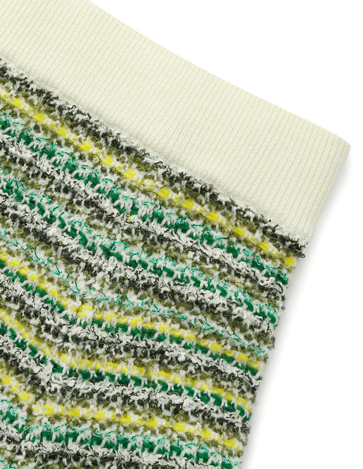 BORA AKSU knee-Length Mixed Tweed A-Line Skirt