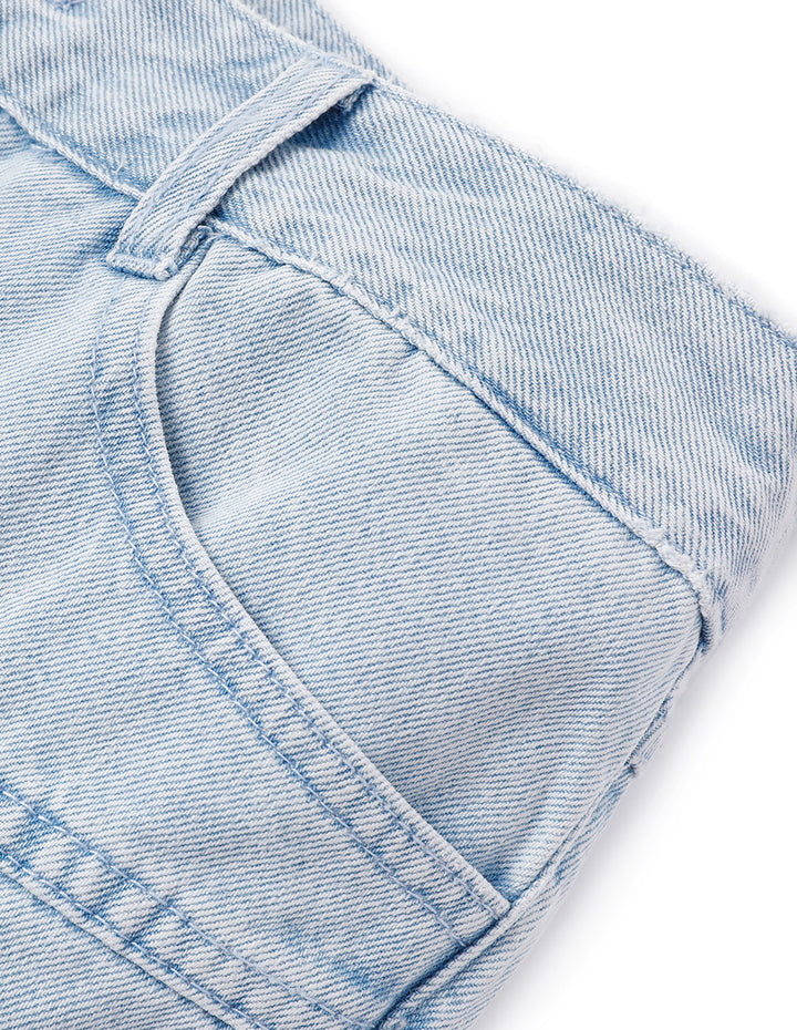 BORA AKSU Light Blue Versatile Jeans With Arc Splicing Design And Slits