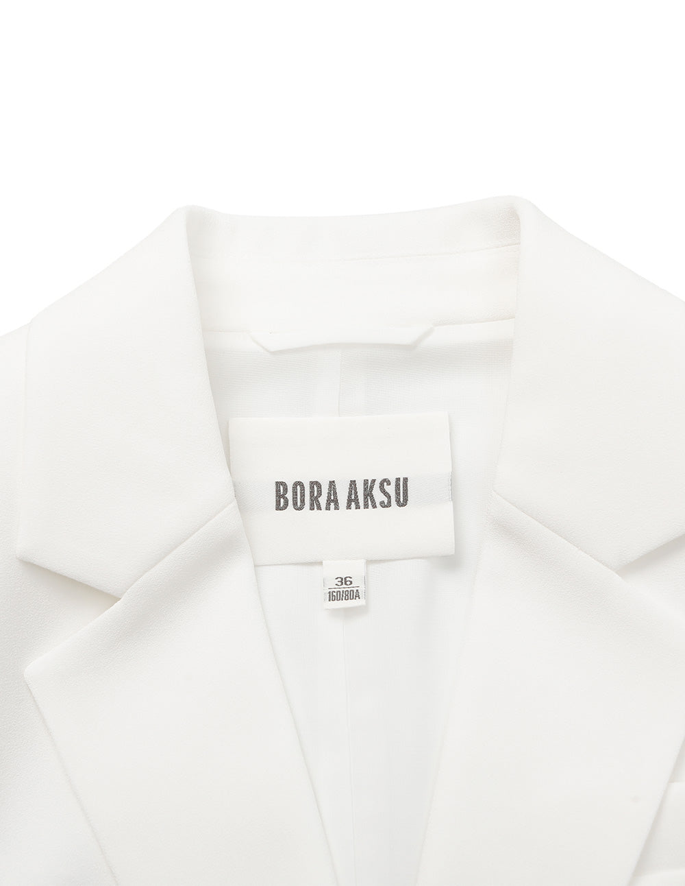 BORA AKSU Peaked Lapel 3/4 Sleeve Single-Button Slim-Fit Blazer