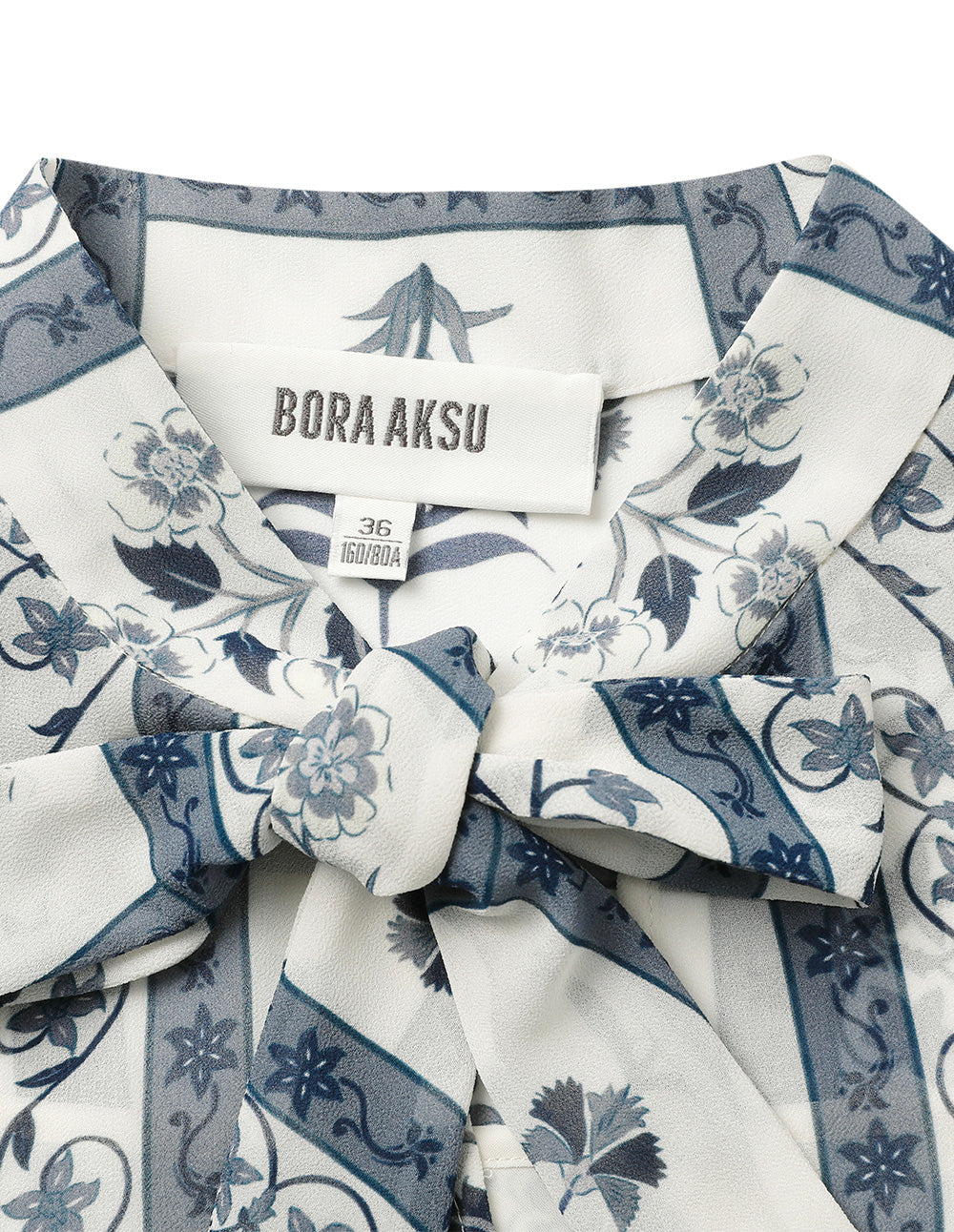 BORA AKSU Puff Sleeves And Floating Collar Printed Blouse