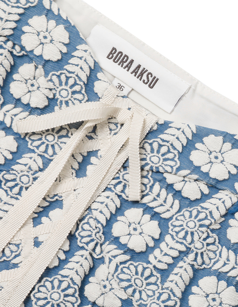 BORA AKSU Lace Patchwork Embroidered Denim Camisole