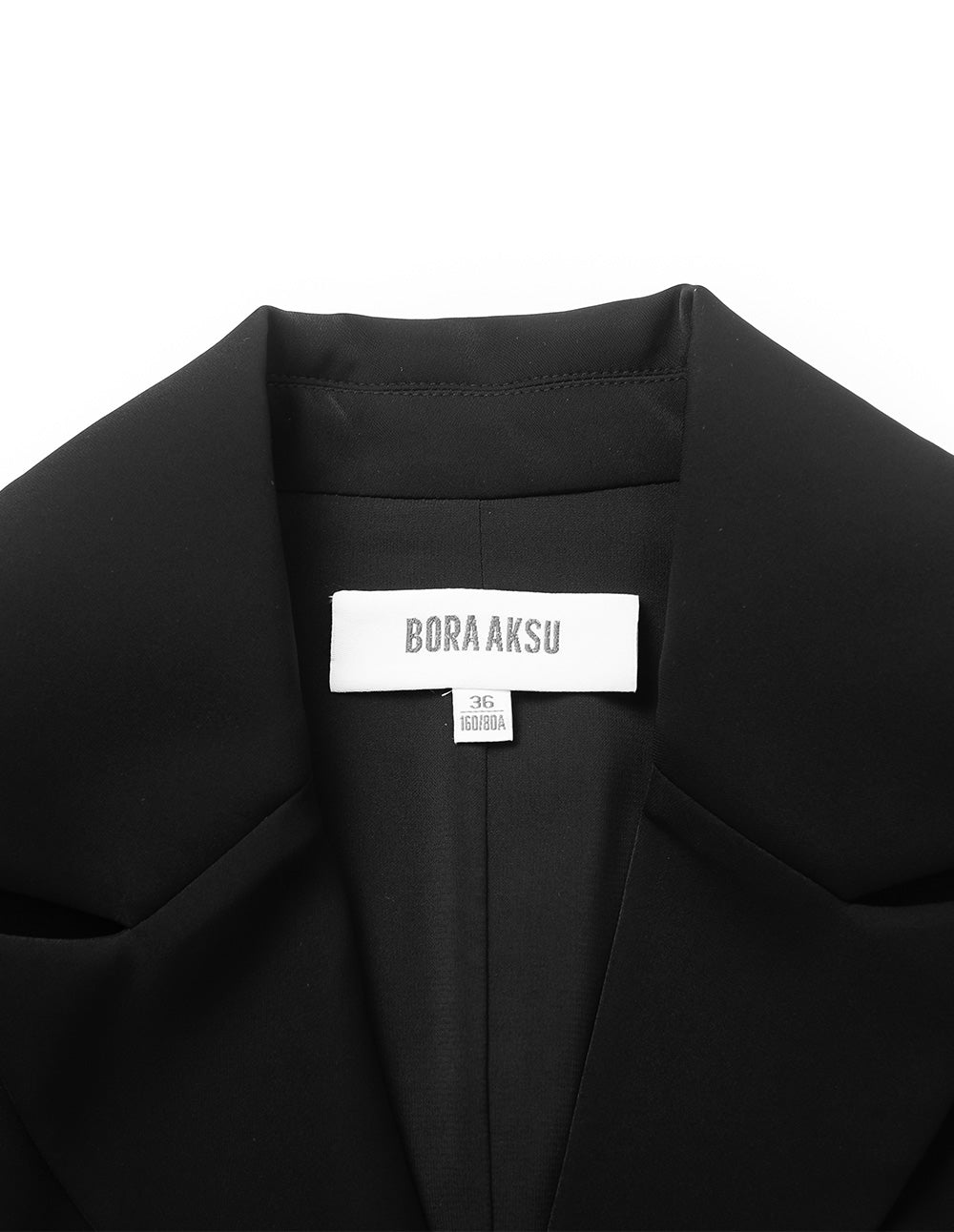 BORA AKSU Notch Lapel Single-Breasted See-Through Short Sleeve Pleated Midi Dress