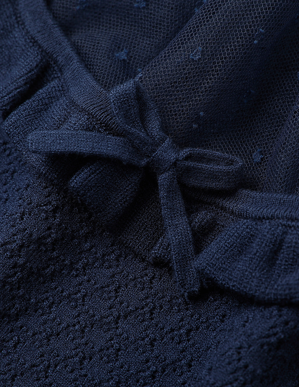 BORA AKSU Mesh Spliced Round Neck Knitted Vest