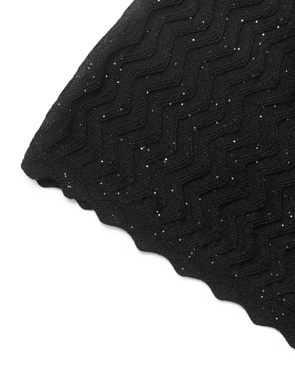 BORA AKSU A-line Sequined Knee-Length Pleated Knitted Skirt