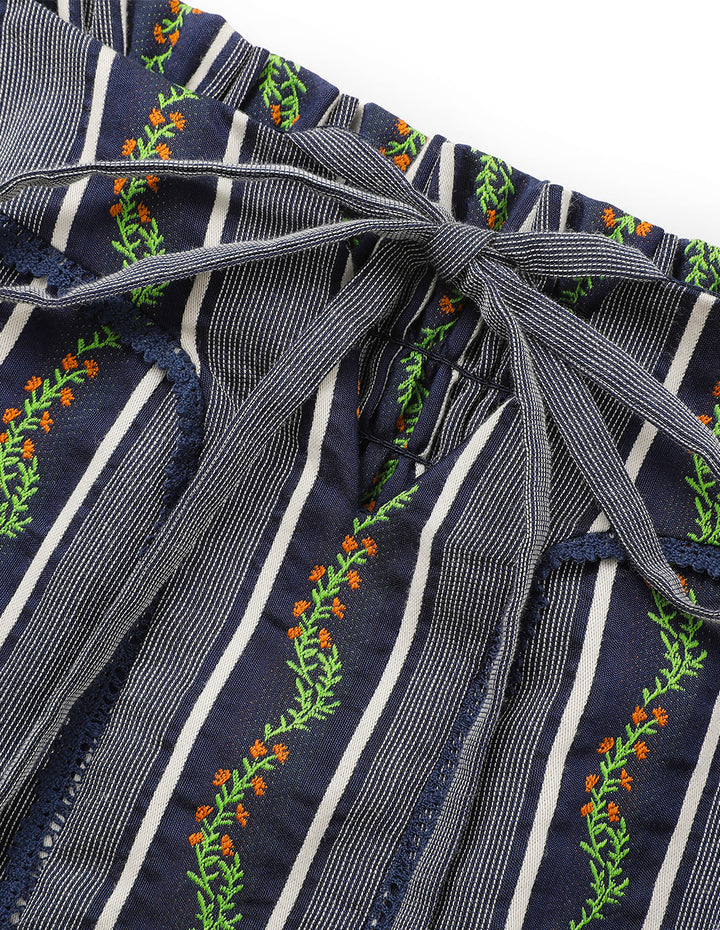 BORA AKSU Puff Sleeve Pleated Jacquard Top