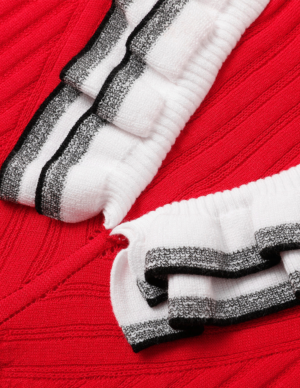 BORA AKSU Colour Block V-Neck Knitted Dress