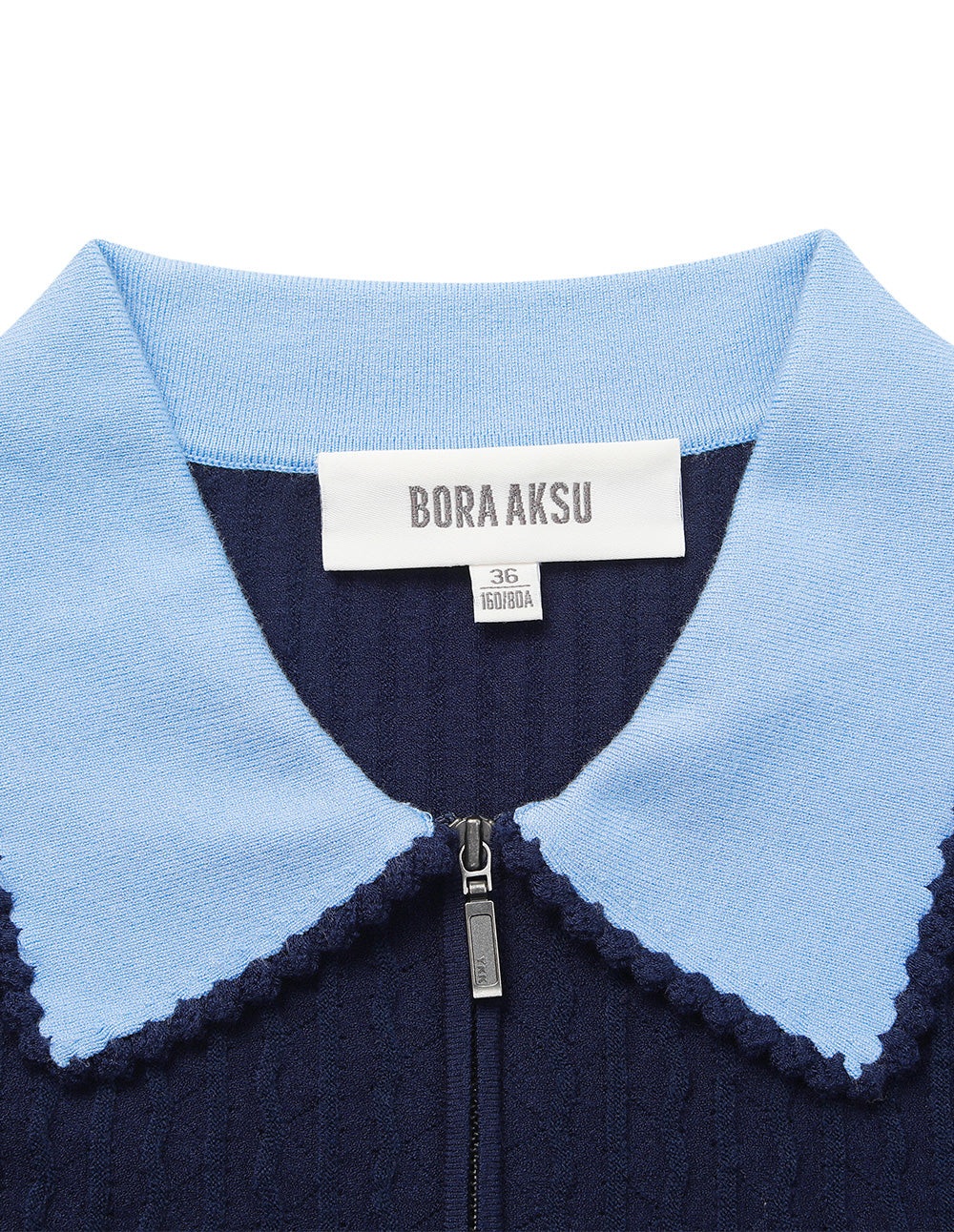 BORA AKSU Preppy Color Block V-Neck Knit Cardigan