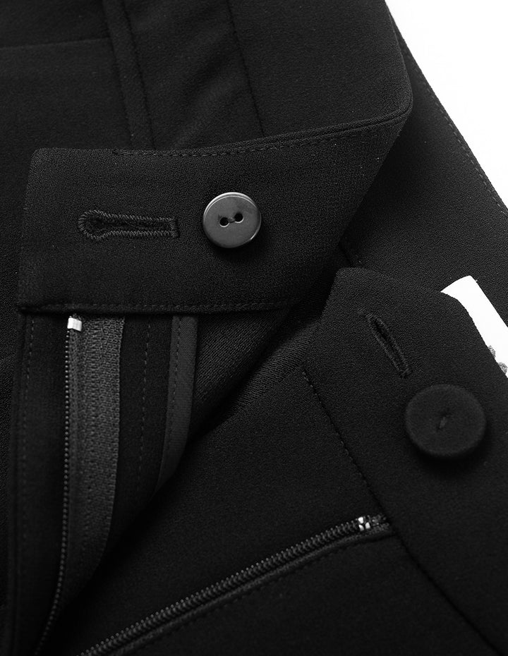 BORA AKSU Black Wide-Leg Straight Trousers