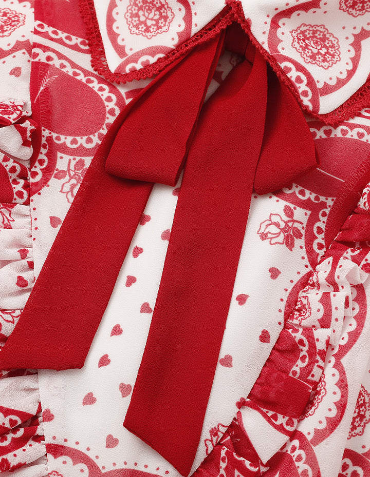 BORA AKSU Peter Pan Collar Print Dress