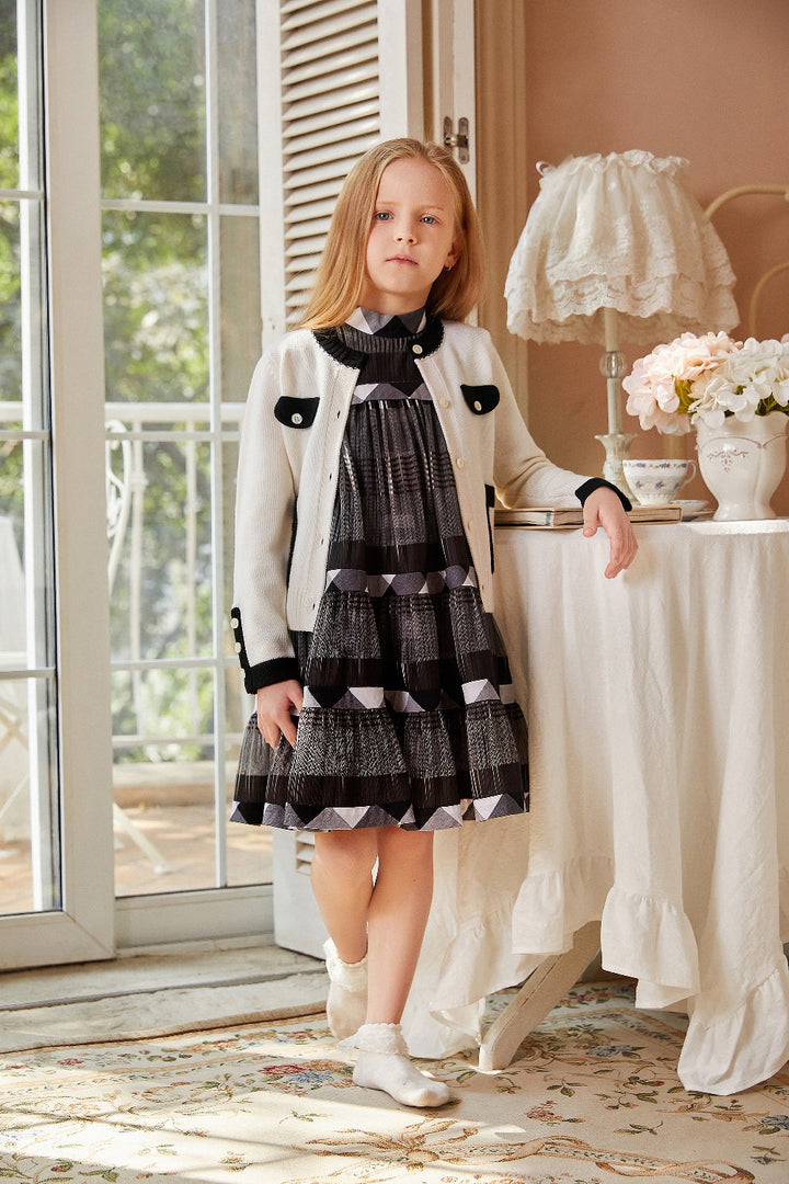 BORA AKSU KIDS Pearl White Signature Cardigans