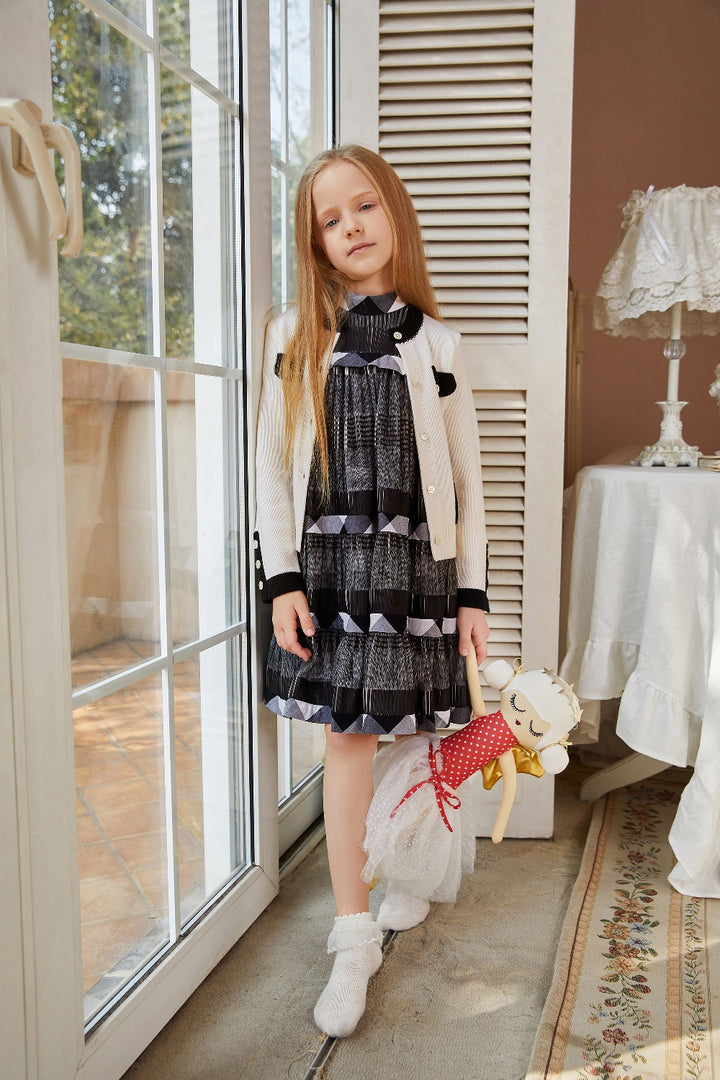 BORA AKSU KIDS Pearl White Signature Cardigans