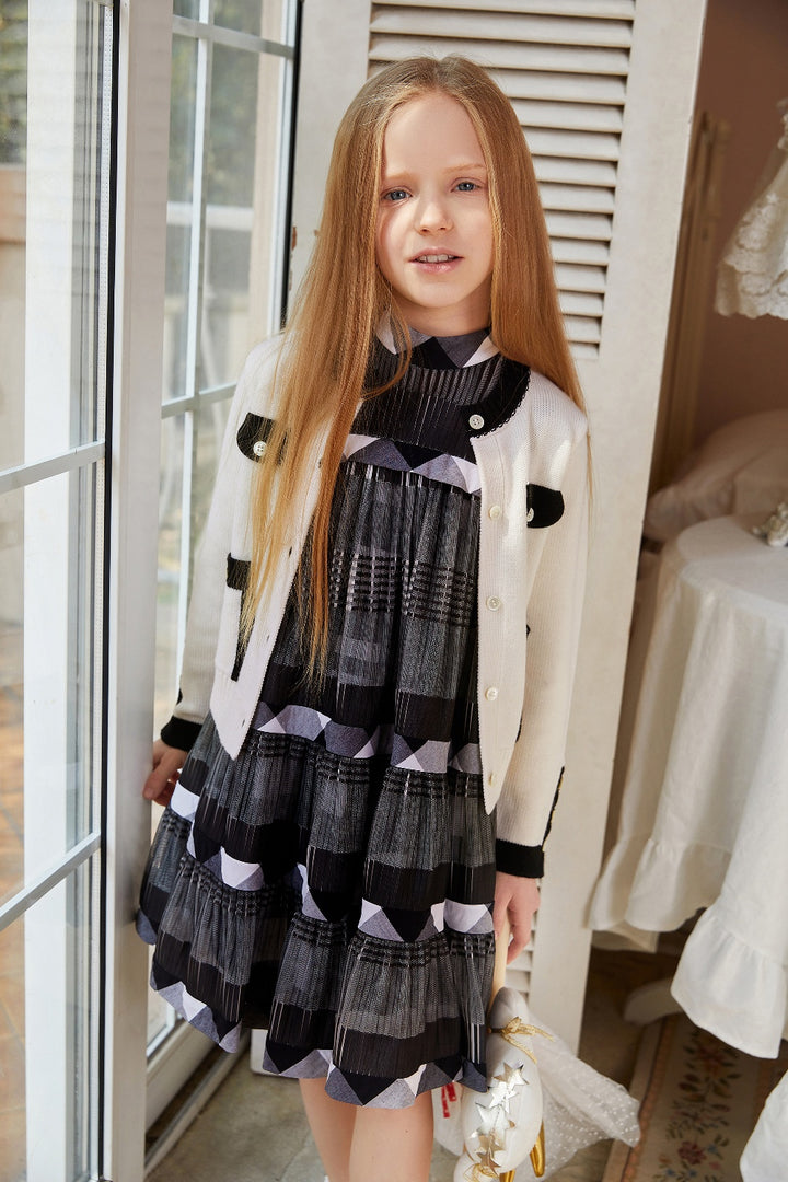 BORA AKSU KIDS Pearl White Signature Cardigans