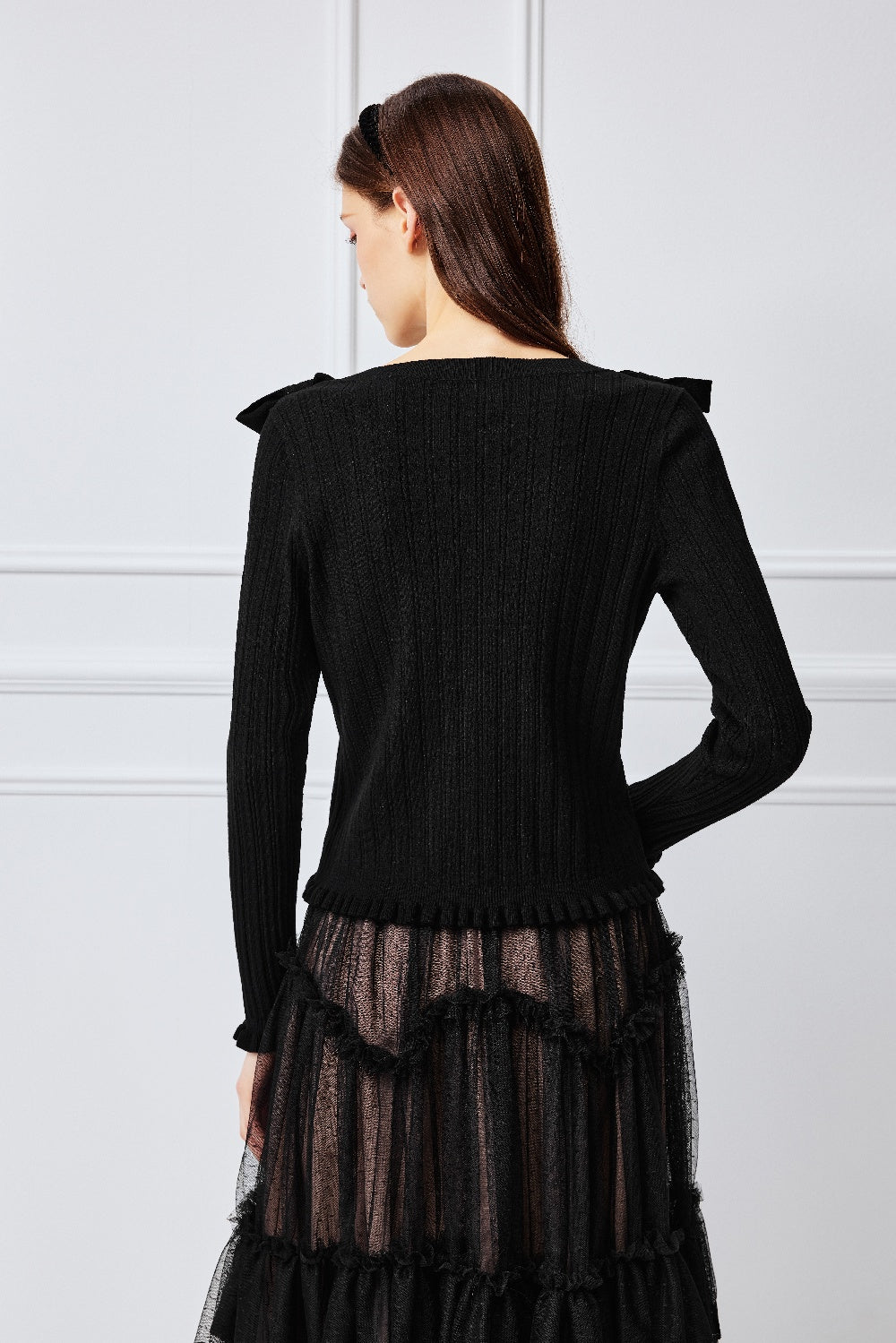 BORA AKSU Black Textured Knit Cardigans