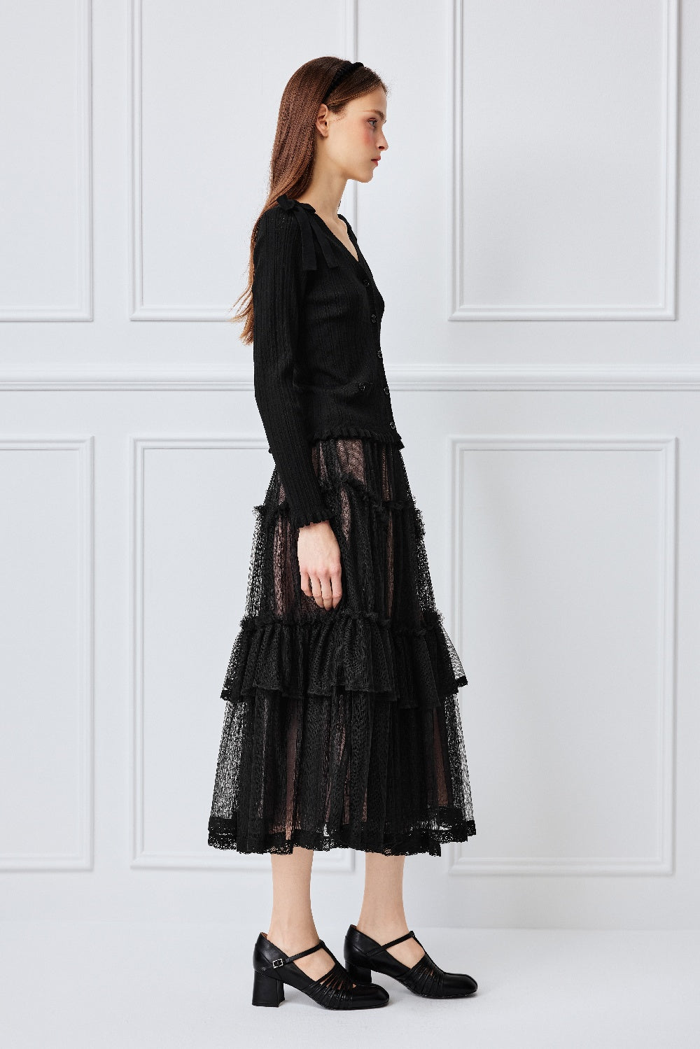 BORA AKSU Black Textured Knit Cardigans