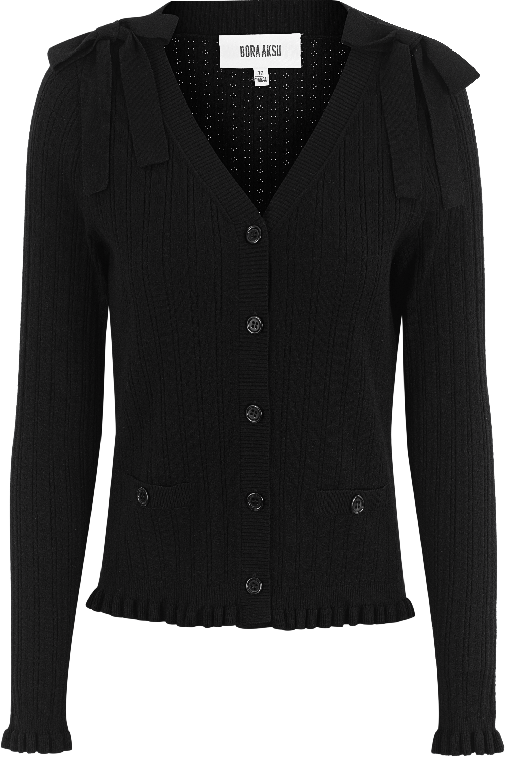 BORA AKSU Black Textured Knit Cardigans