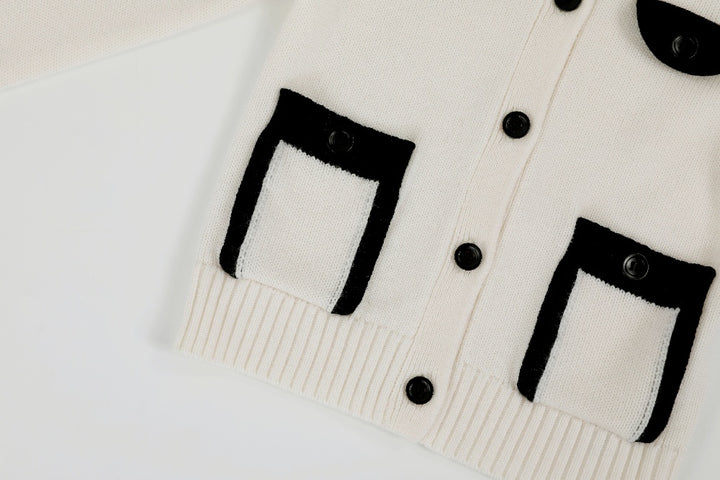 BORA AKSU KIDS Pearl White Signature Cardigans