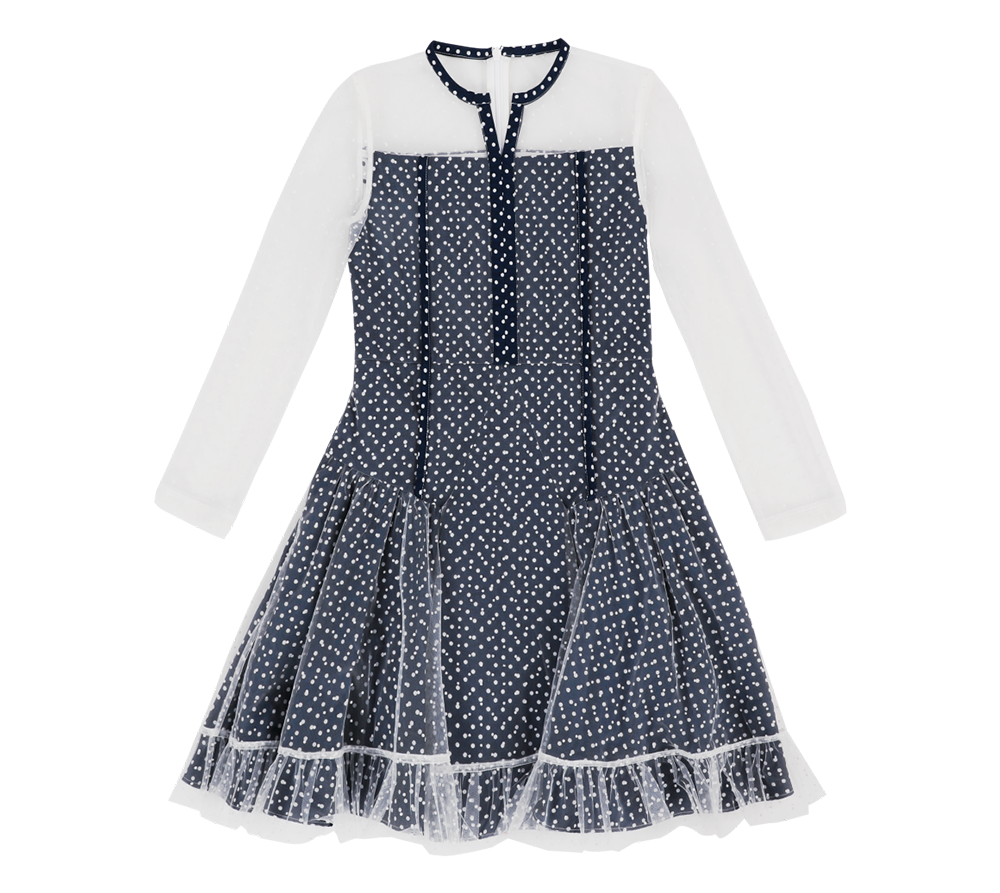 BORA AKSU KIDS Polka Dot Sheer Spring Dress