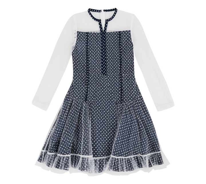 BORA AKSU KIDS Polka Dot Sheer Spring Dress