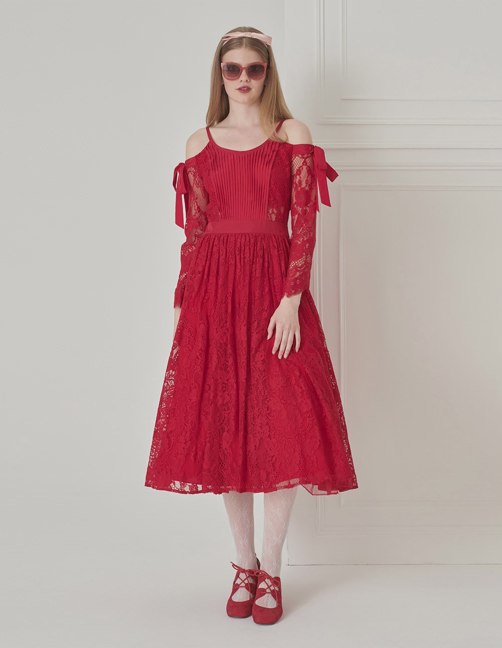 BORA AKSU Silk Lace Blend Camisole Roselle Dress