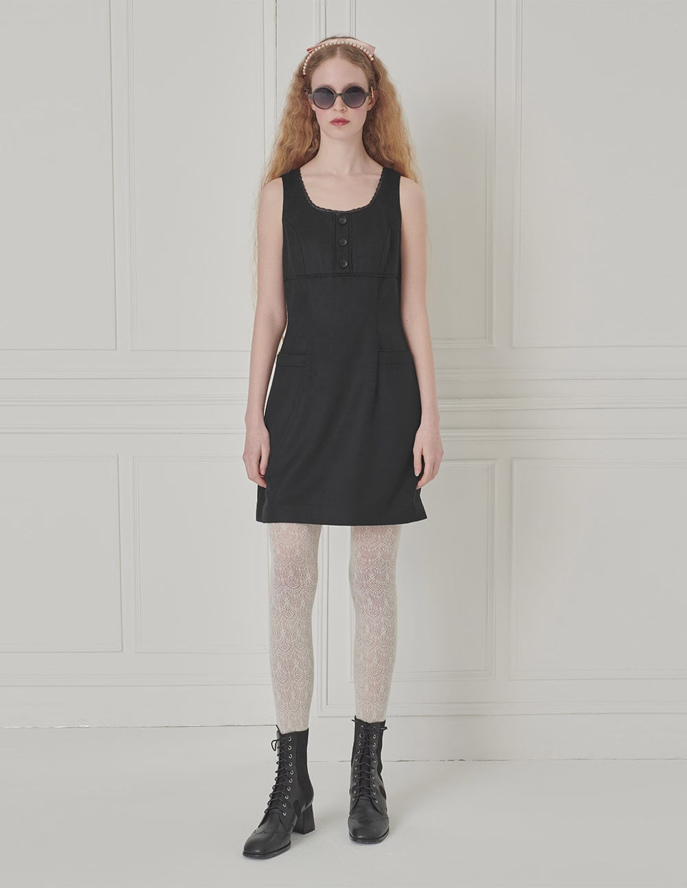 BORA AKSU Sleeveless Empire Slim-Fit A-Hem Dress