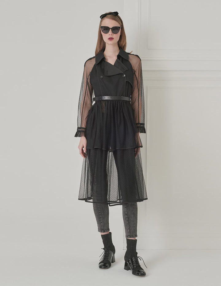 BORA AKSU Polka-Dot Tuile Splicing Windbreaker