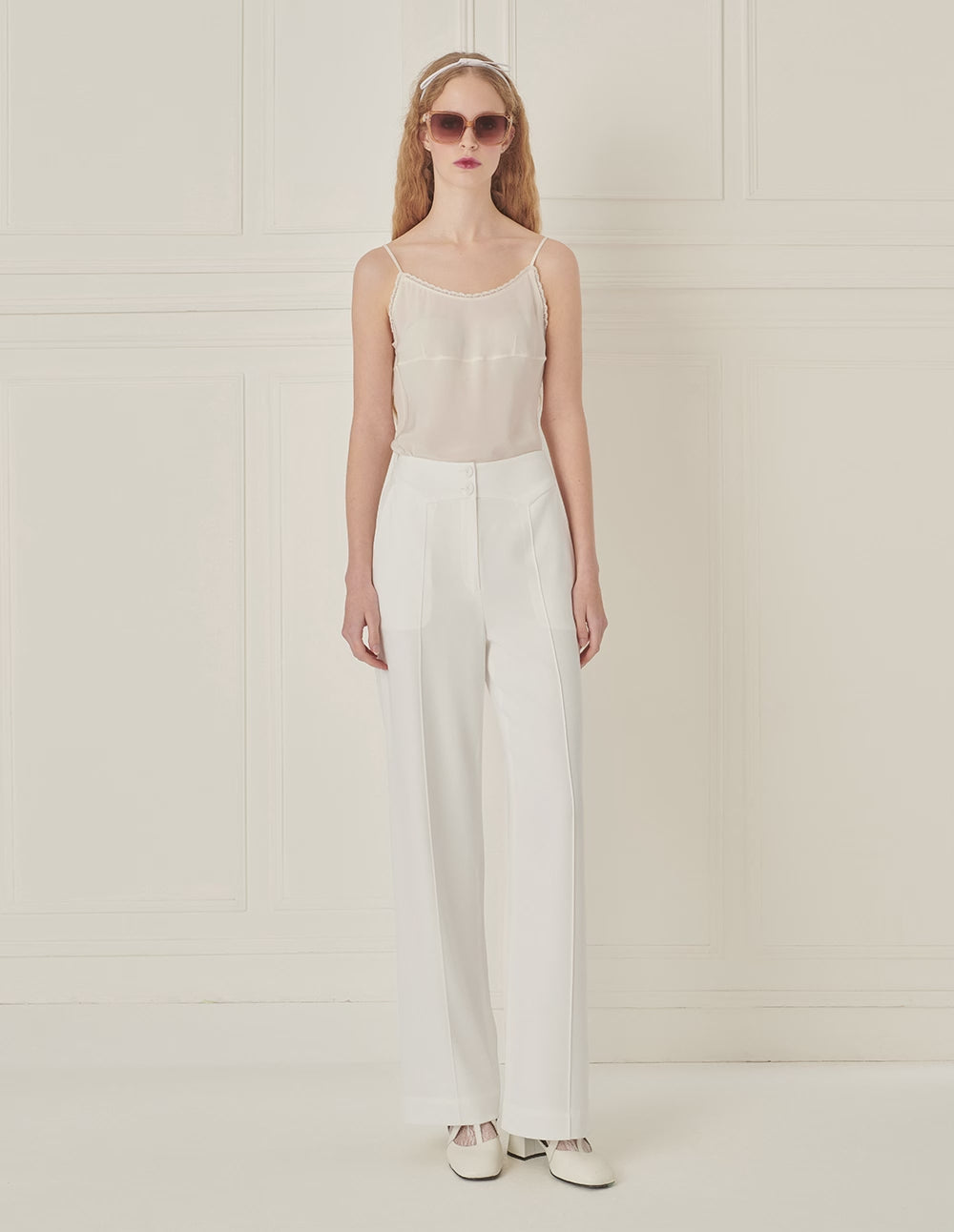 BORA AKSU Exquisitely Tailored Wide-Leg Suit Trousers