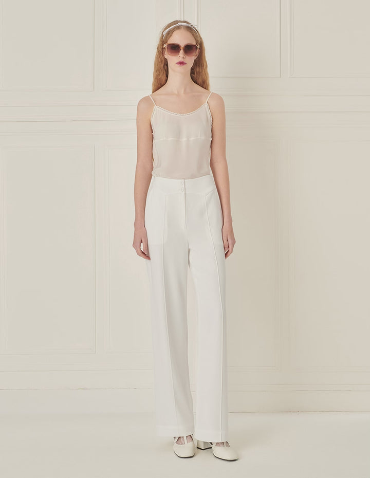 BORA AKSU Exquisitely Tailored Wide-Leg Suit Trousers
