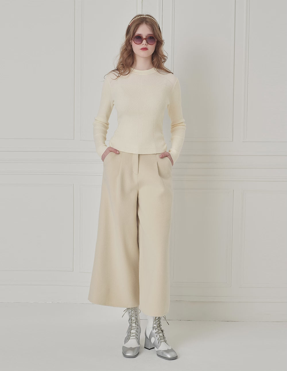 BORA AKSU Versatile Wool Wide-Leg Straight Trousers
