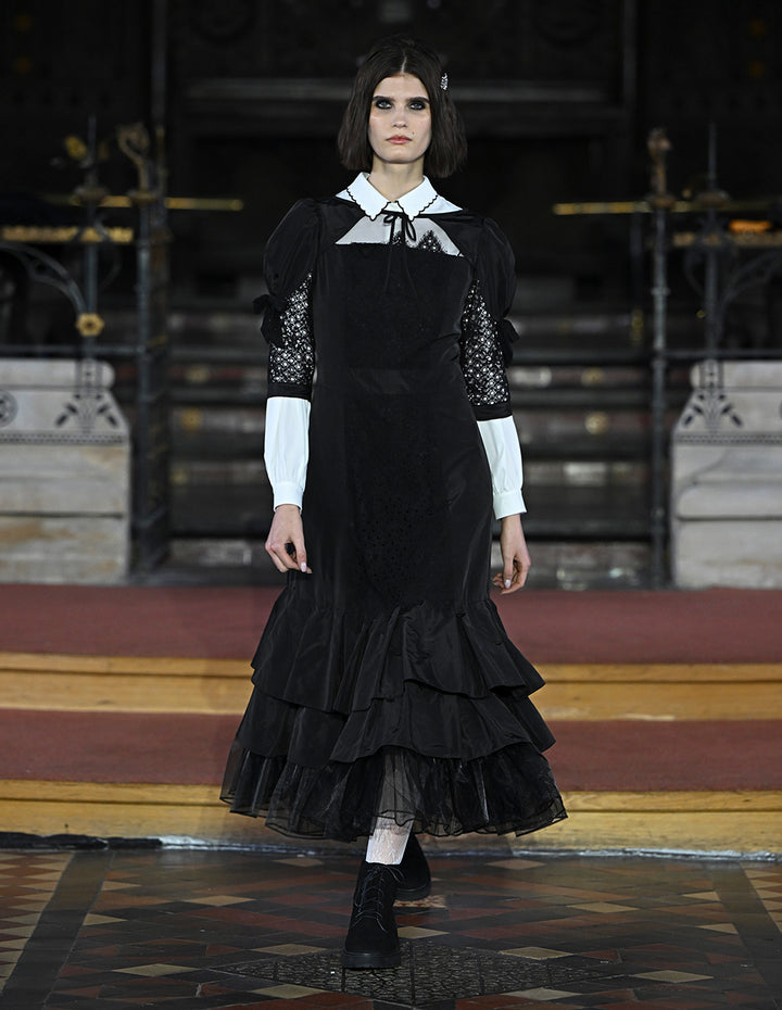 BORA AKSU Bow Lace Panel Dress