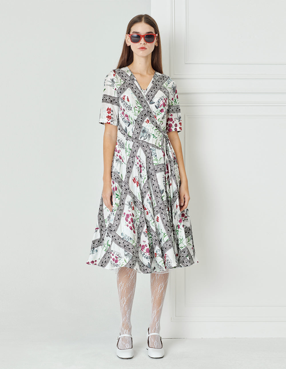 BORA AKSU Garden Of Eden Silk Floral Print Dress